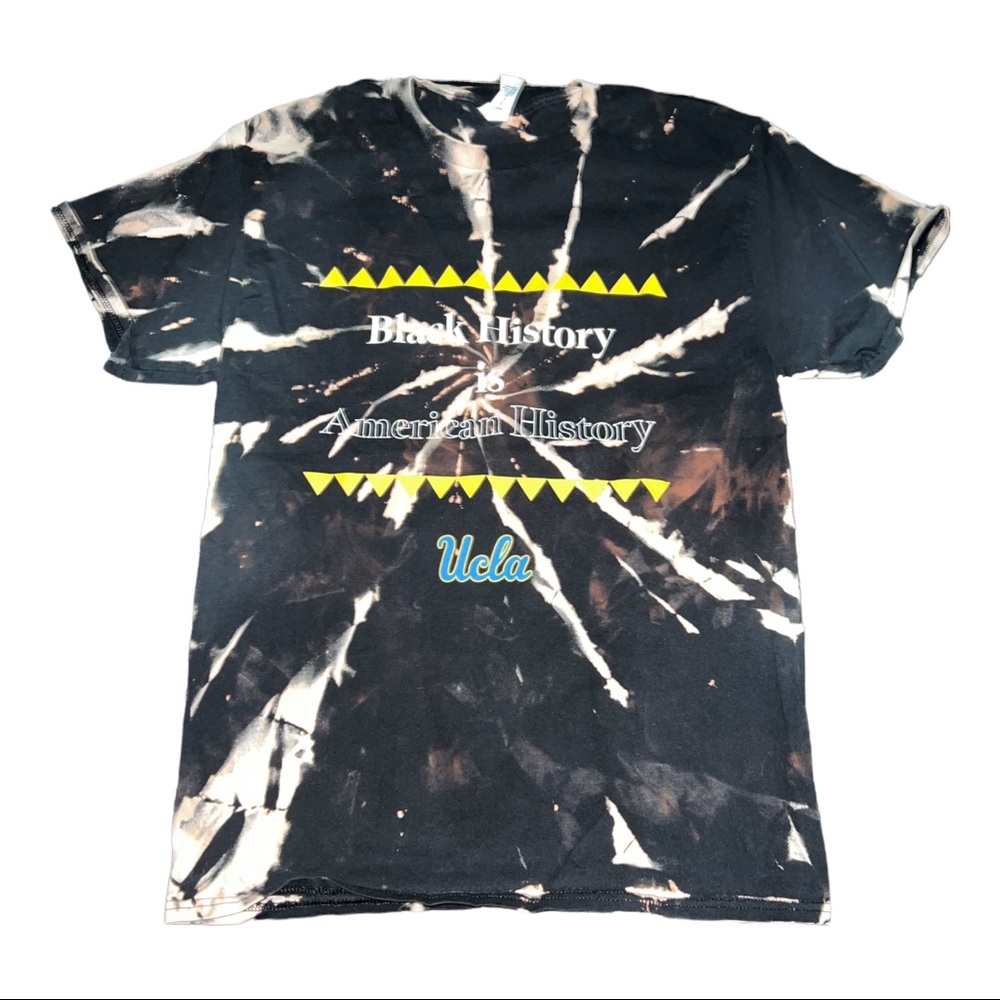 Repurposed bleached tee UCLA Black History Month